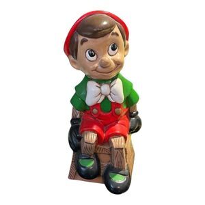 Pinocchio Walt Disney Productions Ceramic 9” Tall Figurine Decoration Vintage